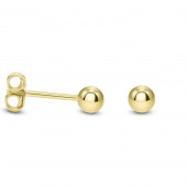 Cercei argint bobite 4 mm placati cu aur galben DiAmanti ZK4EG-DIA